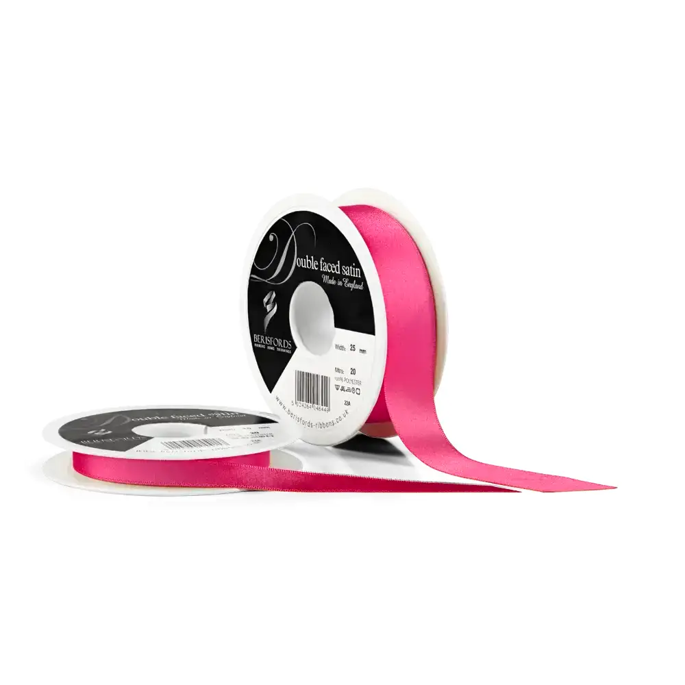 Pink Double Satin Ribbons | Rocaba Packaging