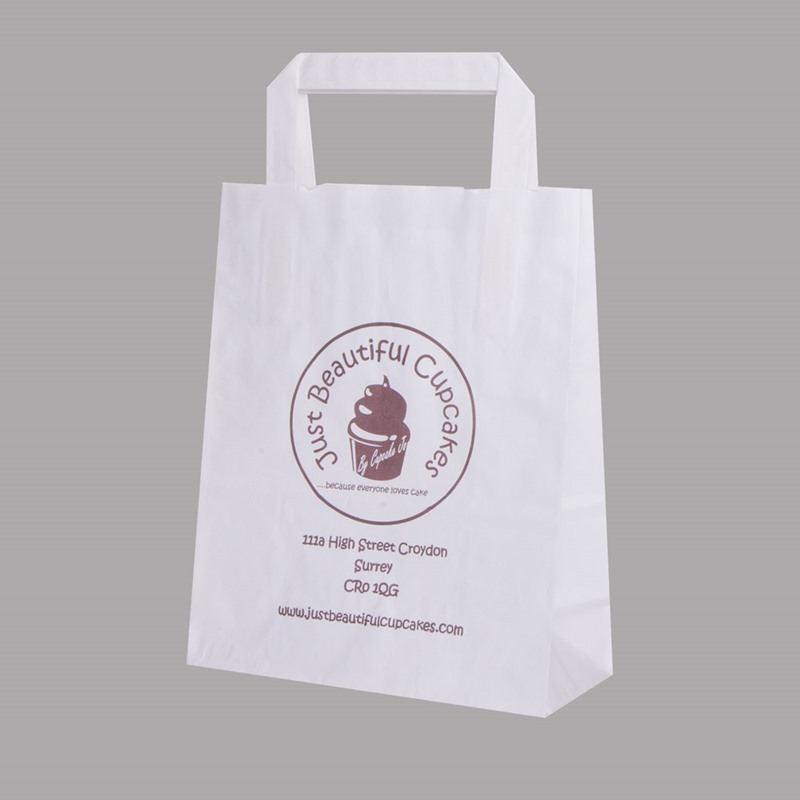 Printed External Flat Handle Carrier Bags 