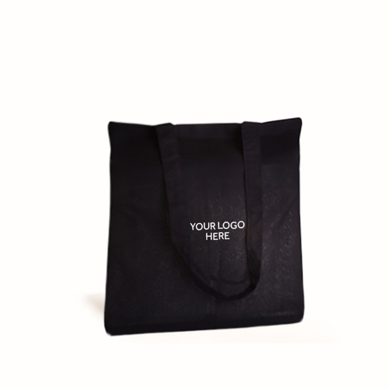 Personalised Black Cotton Shopping Bags