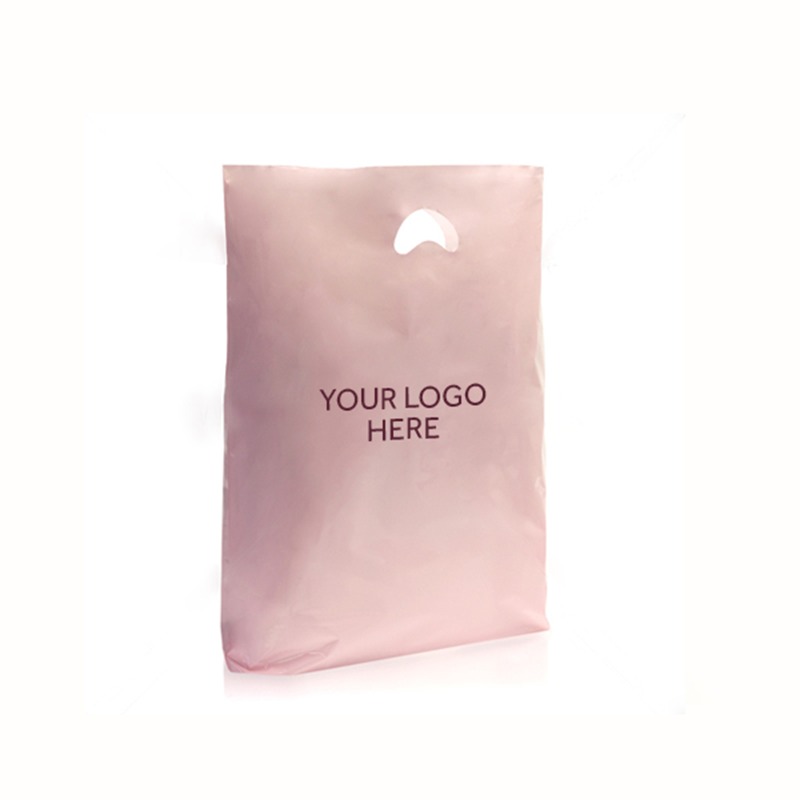 Light Pink Printed Varigauge Plastic Carrier Bags